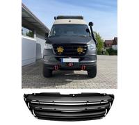Apto para Mercedes Sprinter W907 W910 Parrilla frontal sin emblema negro mate
