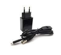 AptoFun 5V 2A Micro USB Charger (con botón de Encendido/Apagado en el Cable) para Arduino UNO, Nano Raspberry Pi 3/2 y Smart Phone,iPhone, iPad, Powerbank (5v 2 Cable, Negro)