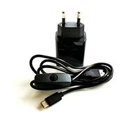 AptoFun Cargador USB de 5 V 2 A + cable de alimentación USB/tipo C con botón de encendido/apagado para Raspberry Pi 4B, Micro:bit y también Smart Phone con interfaz tipo C.