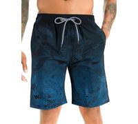 APTRO Bañador Hombre Corto Ropa Hombre Secado Rápido Natacion Surferos con Forrado Hawaianos Vacaciones Tallas Grandes Azul BS023 M