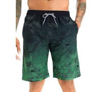 APTRO Bañador Hombre Corto Ropa Hombre Secado Rápido Natacion Surferos con Forrado Hawaianos Vacaciones Tallas Grandes Verde BS023 XXL