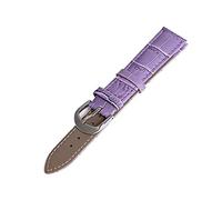 ApuaVireo&Co 12/14/16/18/19/20/22 mm Hombres Mujeres Bunte echtes Leder-Uhrenarmband-Ersatzarmband Armbänder Uhren Zubehör(Purple,16mm)