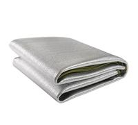 ApuaVireo&Co Alfombrilla de espuma de aluminio para dormir, con bolsa de almacenamiento, aislante térmico, impermeable, plegable, de doble cara, alfombrilla ultraligera de papel de aluminio (1,8 m x 2