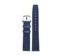 ApuaVireo&Co Brazalete de nailon + cuero 20 mm 21 mm 22 mm Lona Uhr Brazalete Herrenuhr Zubehör(Blue Pin Silver,20mm)