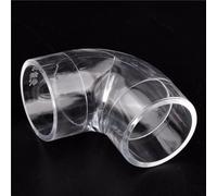 ApuaVireo&Co Codo de acrílico de 90°, Accesorios de Tubo Transparentes for Acuario, pecera, jardín, Conectores de tubería de Agua, Junta de Tubo Transparente, 1 Pieza(32mm)
