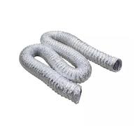 ApuaVireo&Co Conducto de aire de aluminio for secadora, conducto de ventilación for baño, cocina, inodoro y extractor hidropónico de 80-300 mm, 2-5 m (paquete de 2 abrazaderas)(2m,300mm)