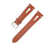 ApuaVireo&Co Correa de reloj de cuero, 20 mm, 22 mm, accesorios for reloj, gotas de agua, correa de reloj de cuero ahuecada(Light brown,20mm)