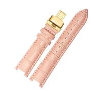 ApuaVireo&Co Correa de reloj de cuero for hombre y mujer, correa de repuesto de 16 mm a 22 mm.(Pink G,20mm - 11mm)
