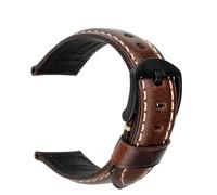 ApuaVireo&Co Correa de reloj vintage de cuero con cera de aceite (18 mm, 20 mm, 22 mm y 24 mm), color marrón y negro.(Dark Brown B,20mm)