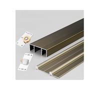 ApuaVireo&Co Deslizamiento de Doble vía, riel de Puerta corredera Suave con Rueda de Cobre cóncava de Acero Inoxidable, riel de Puerta corredera de Bricolaje,(Type 3,9.2ft/280cm)