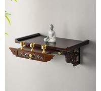 ApuaVireo&Co Estante de Altar de Buda de Pared, Mesa de Altar de Madera, Santuario de Buda de Templo, Mesa, Estante de exhibición de estatuas de Feng Shui Chino(40x30x20cm/15.7x11.8x7.9in)