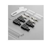 ApuaVireo&Co Juego de Accesorios for correderas de Vidrio, riel de Aluminio de Triple Enlace for Puertas corredizas de Vidrio, for Puertas corredizas/gabinetes/Cuartos de Ducha(Black Plastic)