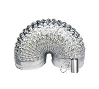 ApuaVireo&Co Manguera de ventilación de aluminio con abrazaderas for extractor de secadora HVAC de 80-300 mm (2-5 m)(2m,180mm)