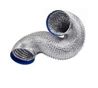 ApuaVireo&Co Manguera flexible de aluminio for conducto de aire con abrazaderas, paquete de 1, varios tamaños y longitudes, for extractor de aire de cocina y baño.(2m,180mm)