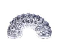 ApuaVireo&Co Manguera flexible de aluminio for ventilación de aire con 2 abrazaderas, diámetro de 80-300 mm, longitud de 2-5 m, for secadora, baño, cocina, sistema hidropónico y extractor.(4m,300mm)