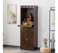 ApuaVireo&Co Mesa de Altar Budista de Madera Maciza con Puerta de Armario, Banco for el hogar o el Santuario de la Sala de Estar