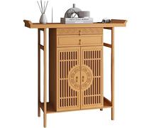 ApuaVireo&Co Mesa de Altar Budista - Pooja de Buda Espiritual for Santos en casa Altar Griego Católico Seres Queridos Mostrador ancestral(Wood,59Inch)