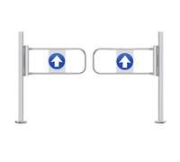 ApuaVireo&Co Puerta batiente de entrada for supermercado, puerta seguridad bidireccional, almacén con cierre automático, freno giro bar (110 x 100 cm)