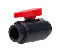 ApuaVireo&Co PVC Ball Valve Switch, 20 25 32 40 50 63 75 90mm Inner Diameter Water Shut Off Flow Controller Switch Valve With Red Handle, 1pcs(20mm)