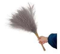 ApuaVireo&Co Ramo de Hierba de Pampas Artificial Grande, 5/10/20 Piezas, for decoración de Bodas, Fiestas, hogar, Plantas simuladas, Bricolaje, Flores Falsas, decoración de caña(Grey,5PCS)