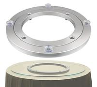 ApuaVireo&Co Rodamiento de placa giratoria de aleación de aluminio, base de placa giratoria Lazy Susan, rodamiento de bolas, aleación de aluminio, varios tamaños plateados(45 cm)