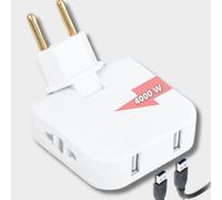 APUKESE Ladron enchufes Plano - Enchufe Multiple Plano 2 USB + 2 Tomas - Enchufe Plano Pared extraplano - ladrón Enchufe ladron Enchufe - enchufes Pared - enchufes Multiples - Ladrones para enchufes