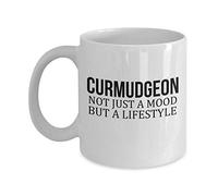Apular Curmudgeon - Taza divertida de 325 ml con texto en inglés "Not Just A Mood But A Lifestyle"