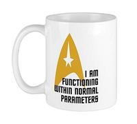 Apular Taza de café de cerámica con texto en inglés "I Am Functioning Within Normal Parameters", taza divertida para aniversario, cumpleaños, Navidad, regalos de té, decoración del hogar, 325 ml