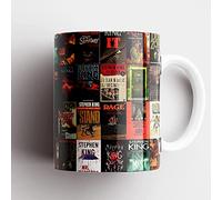 Apular Taza de café de cerámica de 325 ml, diseño de collage de Stephen King