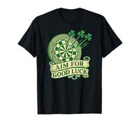 Apunta a la Buena Suerte, trébol irlandés, Dardos, Día de San Patricio Camiseta