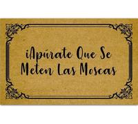 Apúrate Que Se Meten Las Moscas Felpudo Entrada Atrapapolvo Felpudos Lavable Alfombra Atrapapolvo para Bañera Entradas Puerta Trasera Delantera 40 X 60Cm