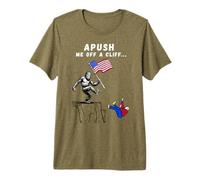 Apush Me Off a Cliff 2025 Examen Ap para Estudiantes Bandera Americana Camiseta Premium