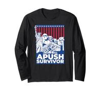 APUSH Survivor 2025 Examen AP Para Estudiantes Divertido Fresco Moderno Manga Larga