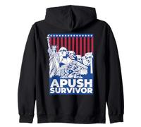 APUSH Survivor 2025 Examen AP Para Estudiantes Divertido Fresco Moderno Sudadera con Capucha