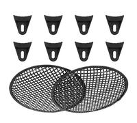 Aputoxz 2 fundas para altavoz de audio de coche, malla de metal, 12 pulgadas, protector de bocina, color negro