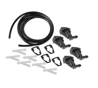 Aputoxz Kit de boquillas para limpiaparabrisas compatible con Jeep Grand Cherokee 2013-2016 2018-2021 con manguera de 1,8 m y conectores de repuesto 68260443AA negro