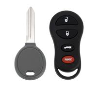 Aputoxz Mando a distancia de entrada sin llave de 4 botones con llave de encendido para Liberty Dodge Stratus Chrysler 300 Sebring Concorde 2001-2006 FCC GQ43VT17T Keyfob