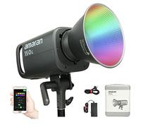 Aputure Amaran 150c RGBWW Luz de Video LED,150W 2500K-7500K,CRI 95+ TLCI 95+ Montaje Bowens con Fuente de alimentación CC/CA,9 Efectos de iluminación incorporados para fotografía de Estudio