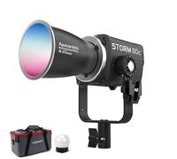 Aputure Storm - Luz de Video LED RGB 80c - 80 W, Accesorio de Fuente de Punto a Todo Color, 20,185 Lux @1 m, 1800K-20,000 K, Mezcla de diodos Avanzada, CRI≥97, IP65 Resistente a la Intemperie, Sidus