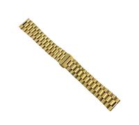 APVMFMKLTG 10 12 13 14 16 17 18 19 20 21 22 mm Correa de reloj de acero inoxidable sólido curvo + cabeza plana Correa de muñeca universal Hebilla plegable(Gold,20mm)