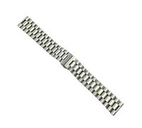 APVMFMKLTG 10 12 13 14 16 17 18 19 20 21 22 mm Correa de reloj de acero inoxidable sólido curvo + cabeza plana Correa de muñeca universal Hebilla plegable(Silver,21mm)
