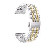 APVMFMKLTG Correa De 22 Mm Y 20 Mm For Samsung Fit For Galaxy Watch 3 4 5 45 Mm For Gear S3 46 Mm 42 Mm Active2 40 44 Mm Correa For Amazift BIP 2 GTR(Silver Gold Silver,20mm)