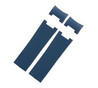 APVMFMKLTG Correa de caucho de silicona con extremo curvado de 22 mm for Ulysse Fit for Nardin Watchband 263 Fit for DIVER Pulseras de reloj de metal a prueba de agua Negro Marrón Azul(B blue-no buckl