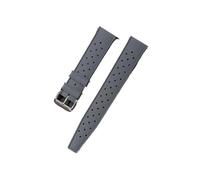 APVMFMKLTG Correa de caucho tropical Correa de reloj de liberación rápida 18 mm 20 mm 22 mm Correas de reloj inteligente de silicona suave(Grey,22mm)