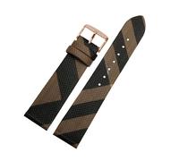 APVMFMKLTG Correa de cuero con patrón a cuadros de desmontaje rápido, pulsera negra y marrón de 12, 14, 16, 18, 20 y 22mm, apta for cadena de reloj BURBERRY for hombres y mujeres(Brown Rose Gold A,16m