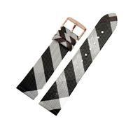 APVMFMKLTG Correa de cuero con patrón a cuadros de desmontaje rápido, pulsera negra y marrón de 12, 14, 16, 18, 20 y 22mm, apta for cadena de reloj BURBERRY for hombres y mujeres(Black Rose GoldA,22mm