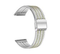 APVMFMKLTG Correa De Malla De 22 Mm For Huami Fit For Amazfit Fit For GTR 47 Mm Fit For Pace Stratos Bip 5 Correa De Pulsera De Reloj De Acero Fit For Amazfit Fit For GTR 4 3 Pro 2 2e(Silver-Gold,For