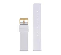 APVMFMKLTG Correa de reloj 14 mm 16 mm 18 mm 20 mm 22 mm 24 mm Correa de reloj inteligente de caucho fluorado suave Pulsera de liberación rápida(White Gold)