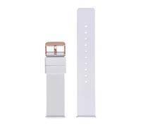 APVMFMKLTG Correa de reloj 14 mm 16 mm 18 mm 20 mm 22 mm 24 mm Correa de reloj inteligente de caucho fluorado suave Pulsera de liberación rápida(White Rose gold)