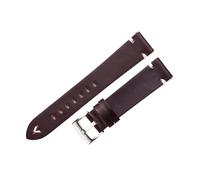 APVMFMKLTG Correa de reloj 18mm 20mm 22mm correas de reloj rojo marrón hecho a mano S pulsera de liberación rápida apta for Gear S3(Coffee Brown-silver,22mm)